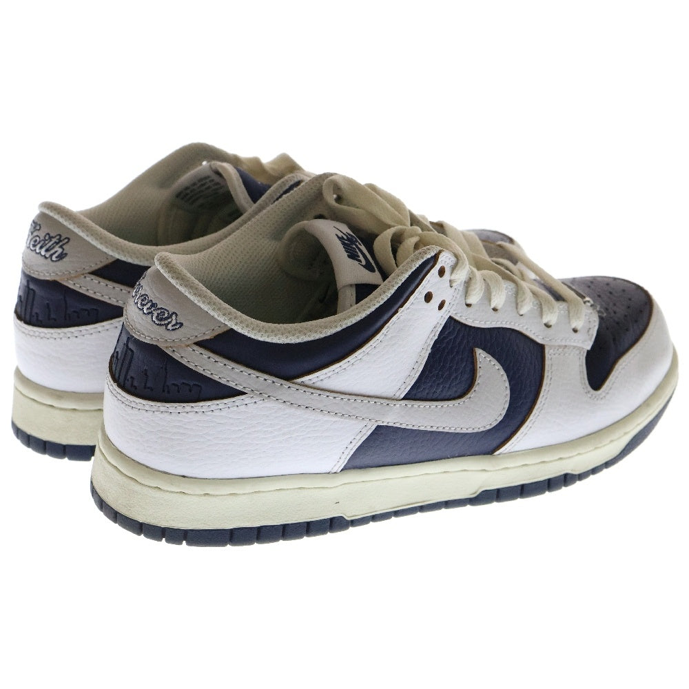 NIKE SB(ナイキエスビー) ×HUF DUNK LOW New York City ハフ ダンク ローカットスニーカー ホワイト/ネイビー レディース US6.5/24.5cm FD8775-100