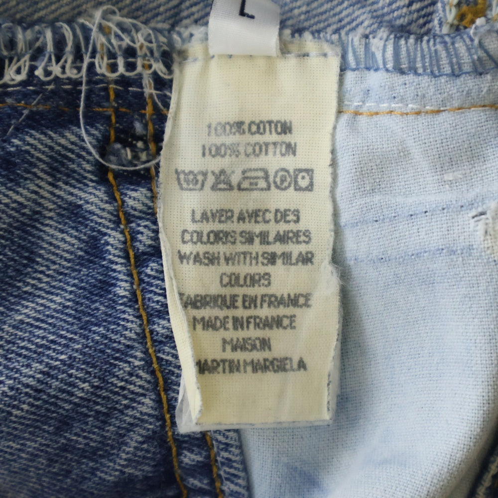 Martin Margiela 0(マルタンマルジェラ) 初期フランス製 アーティザナル インサイドアウト デニムパンツ インディゴ