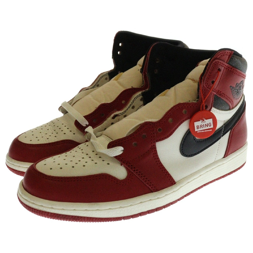 NIKE(ナイキ) AIR JORDAN 1 HIGH OG CHICAGO LOST & FOUND エアジョーダン1 シカゴ ロストアンドファウンド ハイカットスニーカー ホワイト/レッド US9.5/27.5cm DZ5485-612