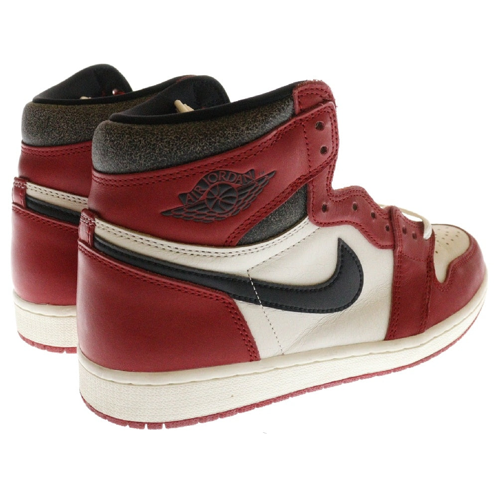 NIKE(ナイキ) AIR JORDAN 1 HIGH OG CHICAGO LOST & FOUND エアジョーダン1 シカゴ ロストアンドファウンド ハイカットスニーカー ホワイト/レッド US9.5/27.5cm DZ5485-612