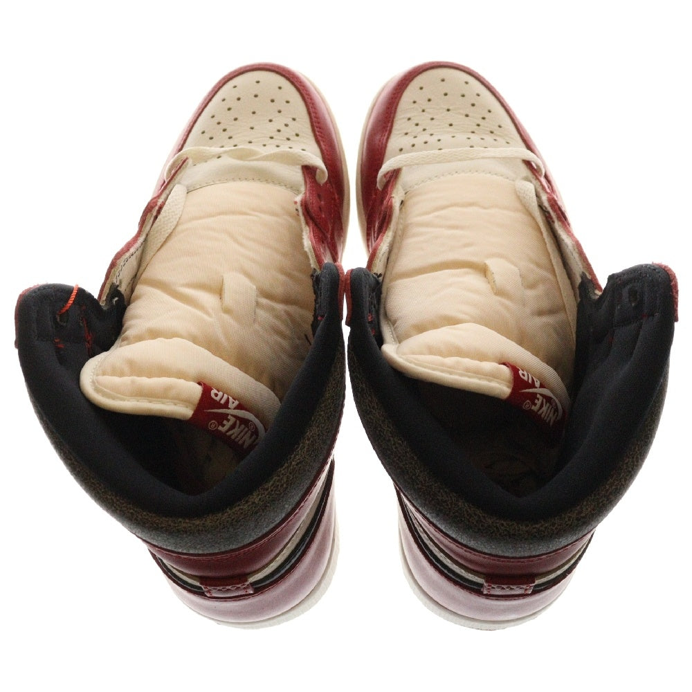 NIKE(ナイキ) AIR JORDAN 1 HIGH OG CHICAGO LOST & FOUND エアジョーダン1 シカゴ ロストアンドファウンド ハイカットスニーカー ホワイト/レッド US9.5/27.5cm DZ5485-612