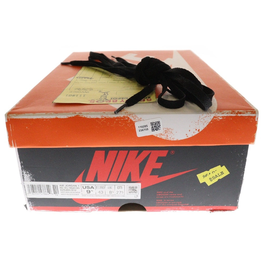 NIKE(ナイキ) AIR JORDAN 1 HIGH OG CHICAGO LOST & FOUND エアジョーダン1 シカゴ ロストアンドファウンド ハイカットスニーカー ホワイト/レッド US9.5/27.5cm DZ5485-612