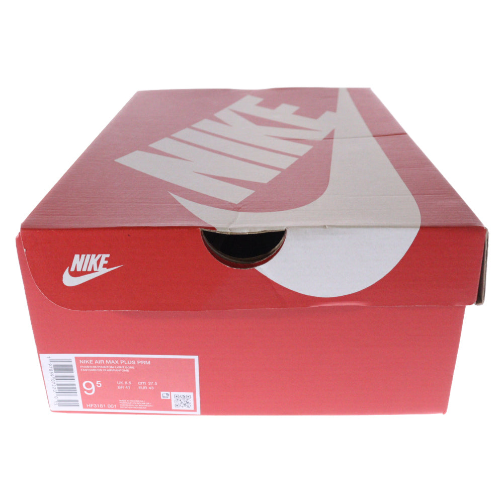 NIKE(ナイキ) AIR MAX PLUS PRM PHANTOM LIGHT BONE エアマックスプラス ファントム ライトボーン ローカットスニーカー ホワイト US9.5/27.5cm HF3181-001