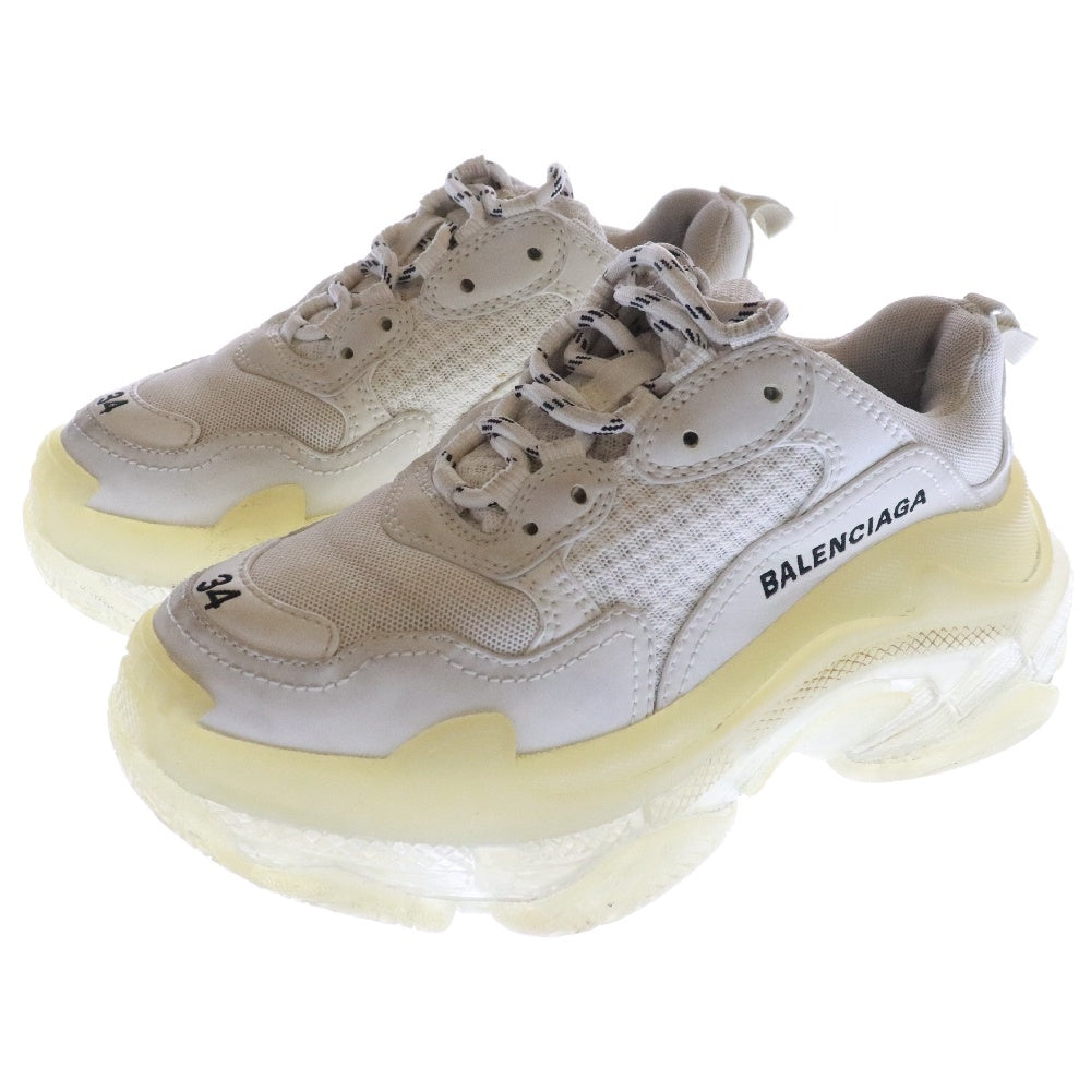 BALENCIAGA(バレンシアガ) TRIPLE S トリプルS クリアソール メッシュ ローカットスニーカー ホワイト 34 544351