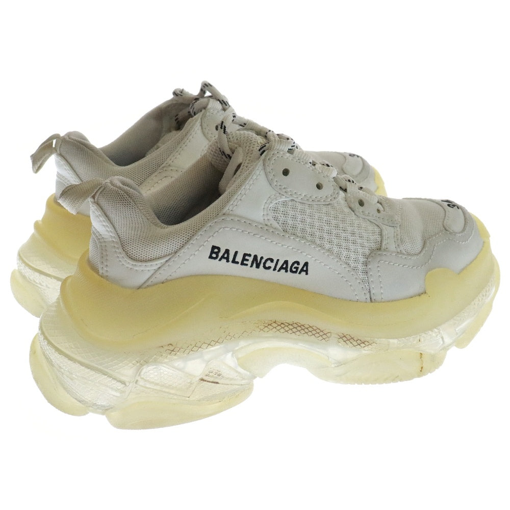 BALENCIAGA(バレンシアガ) TRIPLE S トリプルS クリアソール メッシュ ローカットスニーカー ホワイト 34 544351