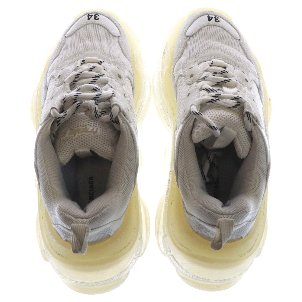 BALENCIAGA(バレンシアガ) TRIPLE S トリプルS クリアソール メッシュ ローカットスニーカー ホワイト 34 544351