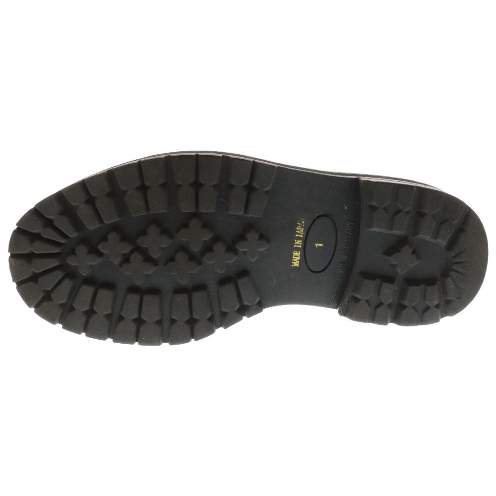 SOE(ソーイ) One Buckle Plain Toe Shoes ワンバックル プレーントゥ レザー シューズ ブラック 1201-02-001