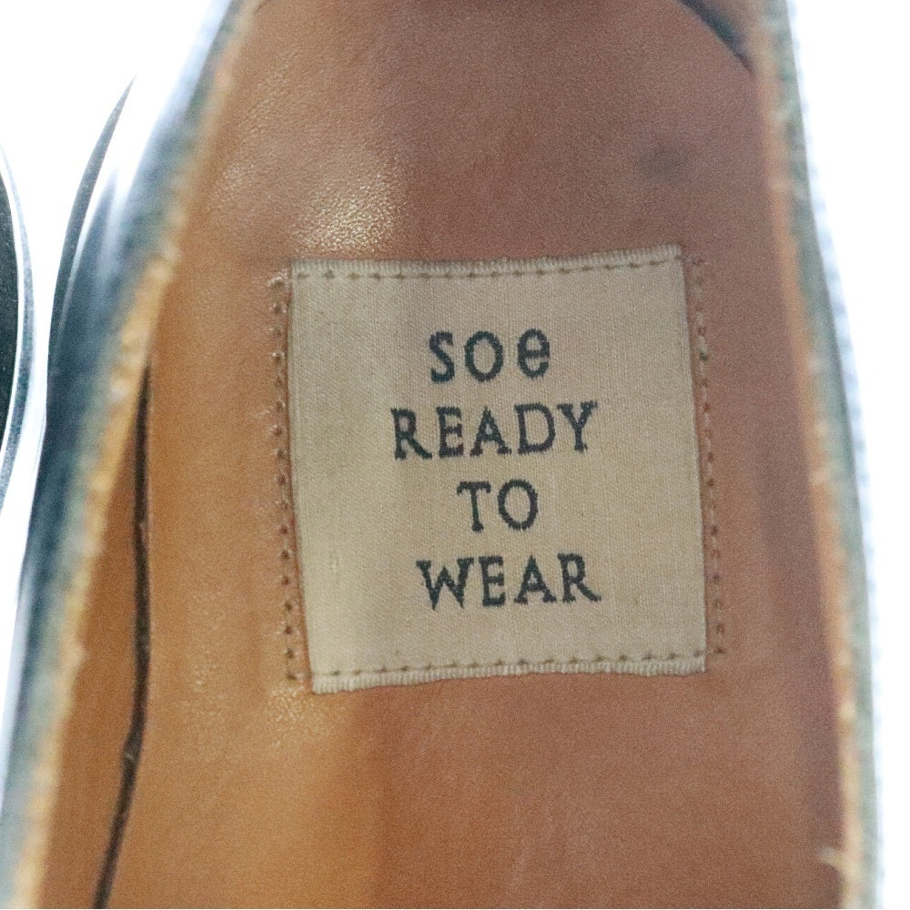 SOE(ソーイ) One Buckle Plain Toe Shoes ワンバックル プレーントゥ レザー シューズ ブラック 1201-02-001