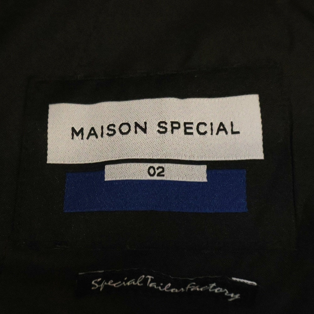 MAISON SPECIAL(メゾンスペシャル ) マルチファブリック スタプレ フレア ブーツカット パンツ ブラック 11212461320