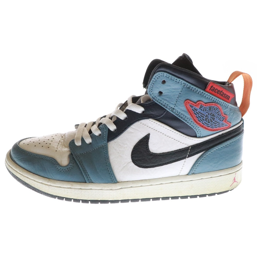 NIKE(ナイキ) ×FACETASM AIR JORDAN 1 MID SE FRLS APLA ファッセタズム エアジョーダン1 フィアレス ミッドカットスニーカー ブルー/ホワイト US9/27cm CU2802-100
