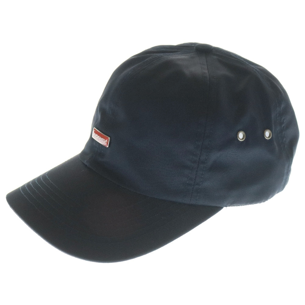 SUPREME(シュプリーム) 23AW Enamel Small Box 6-Panel エナメル スモールボックスロゴ 6パネル キャップ 帽子 ネイビー