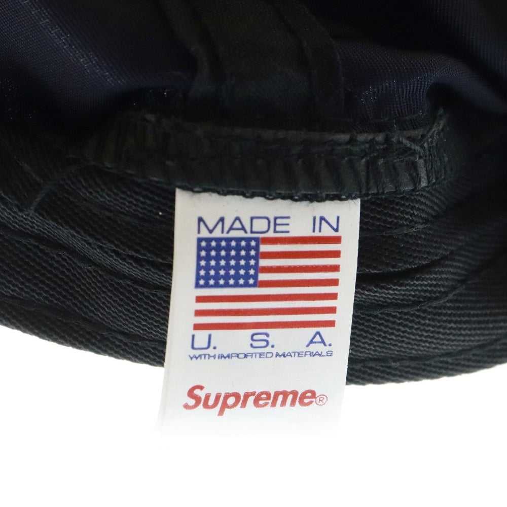 SUPREME(シュプリーム) 23AW Enamel Small Box 6-Panel エナメル スモールボックスロゴ 6パネル キャップ 帽子 ネイビー