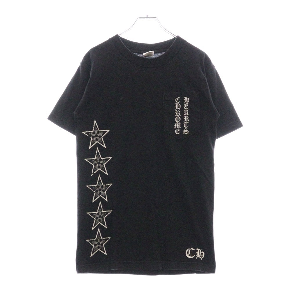 CHROME HEARTS(クロムハーツ) T-BAR STAR LOGO ティーバースタープリント 半袖 Tシャツ カットソー ブラック