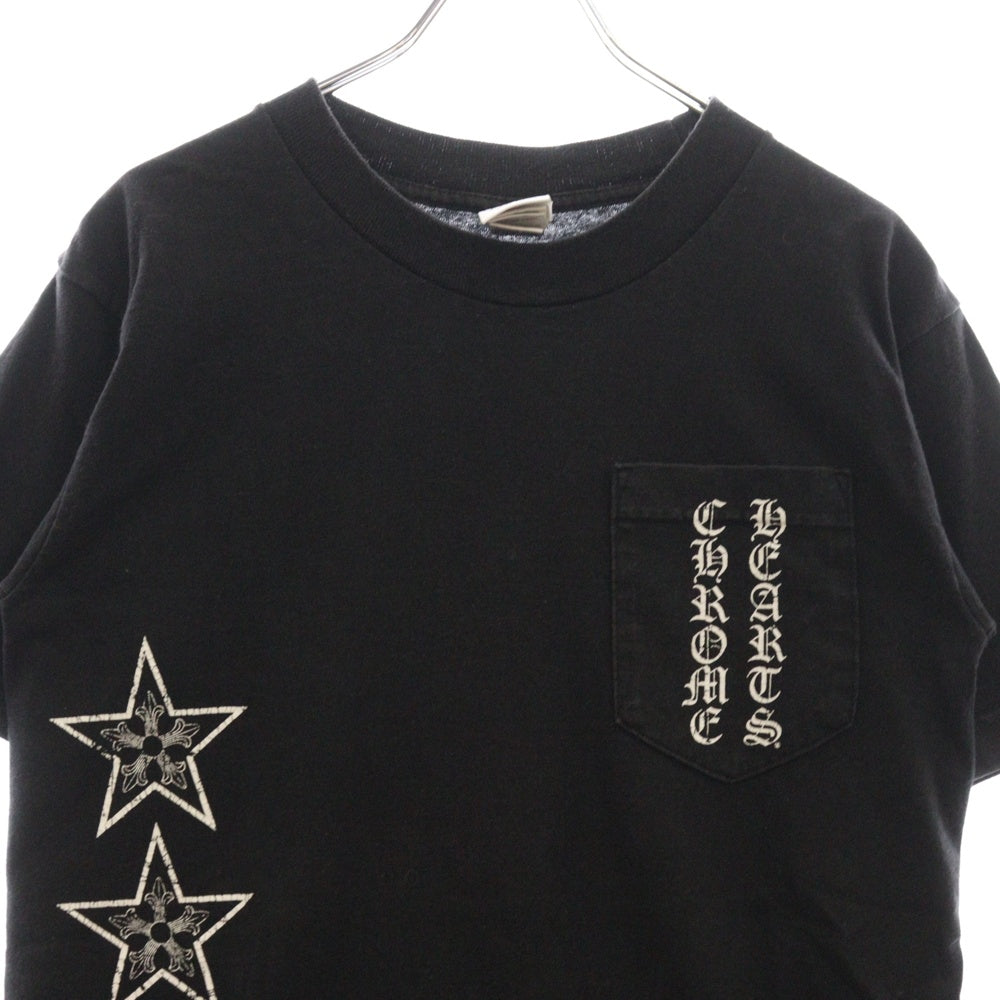 CHROME HEARTS(クロムハーツ) T-BAR STAR LOGO ティーバースタープリント 半袖 Tシャツ カットソー ブラック