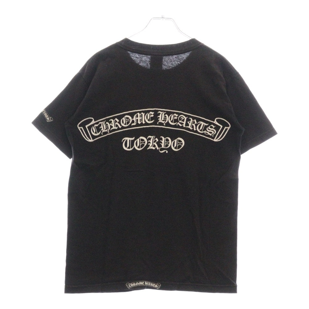 CHROME HEARTS(クロムハーツ) CH TOKYO T-SHRT 東京限定 ホースシュー スクロールラベル プリント 半袖 カットソー Tシャツ カットソー ブラック
