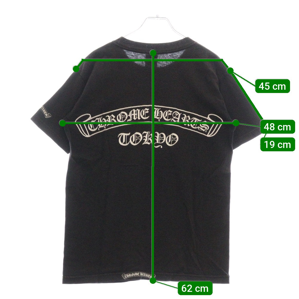 CHROME HEARTS(クロムハーツ) CH TOKYO T-SHRT 東京限定 ホースシュー スクロールラベル プリント 半袖 カットソー Tシャツ カットソー ブラック
