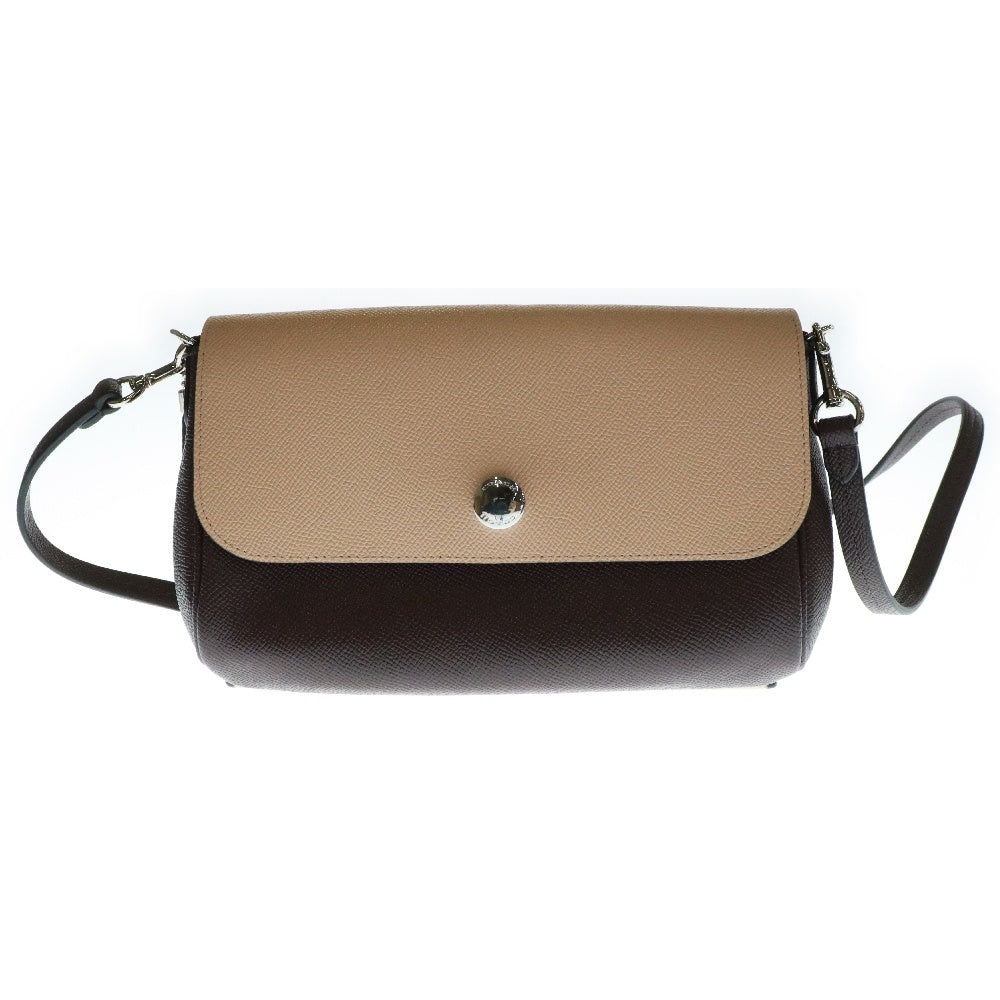 COACH(コーチ) リバーシブルフラップ レザー ショルダーバッグ ブラウン F12106