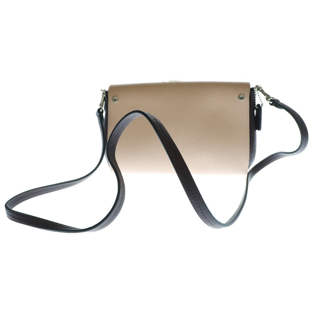 COACH(コーチ) リバーシブルフラップ レザー ショルダーバッグ ブラウン F12106