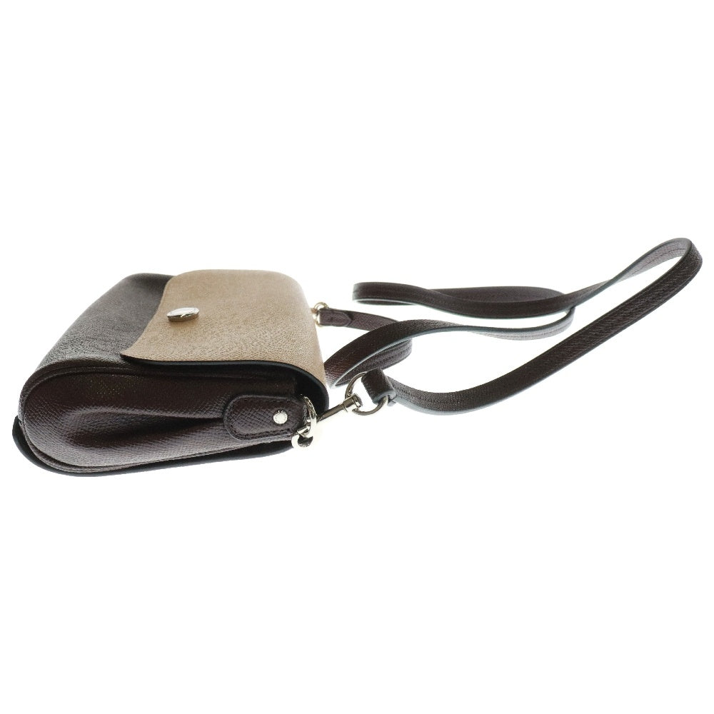 COACH(コーチ) リバーシブルフラップ レザー ショルダーバッグ ブラウン F12106