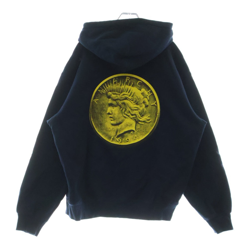 SUPREME(シュプリーム) 24AW Anarchy Hooded SweatShirt アナーキー プルオーバースウェットフーディ パーカー ネイビー