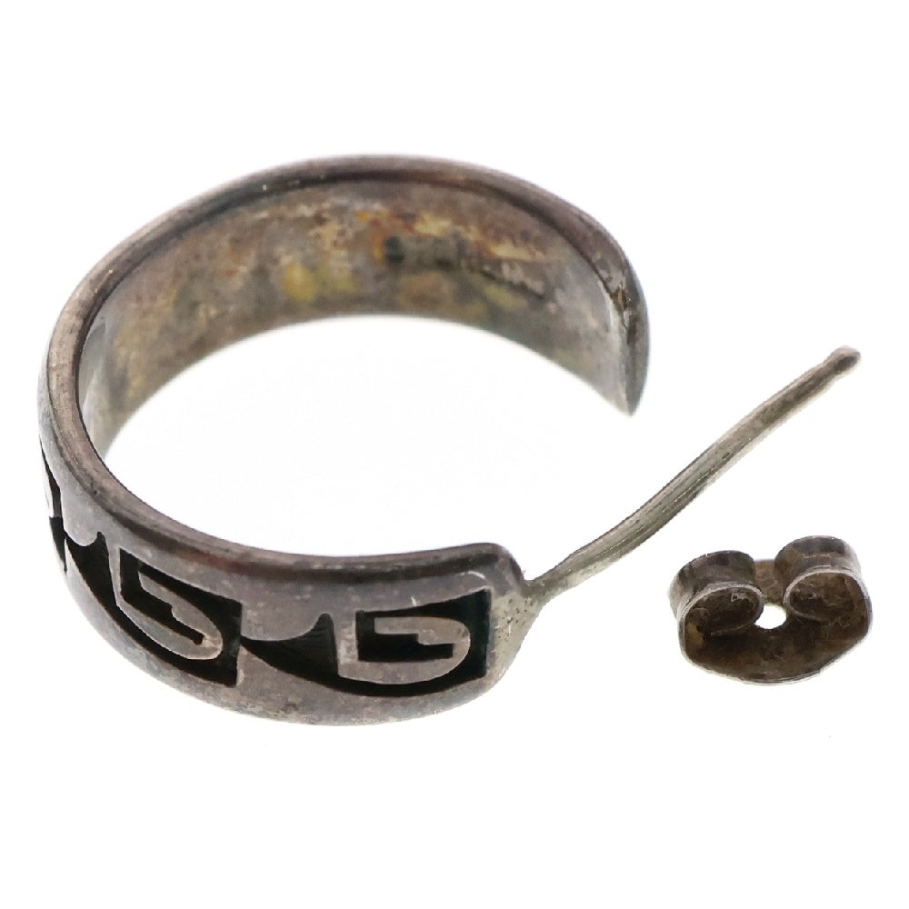 INDIAN JEWELRY(インディアンジュエリー) HOPI Alaric Polequaptewa ホピ族 アーリック ポリクアプテァワ フック ピアス セット シルバー
