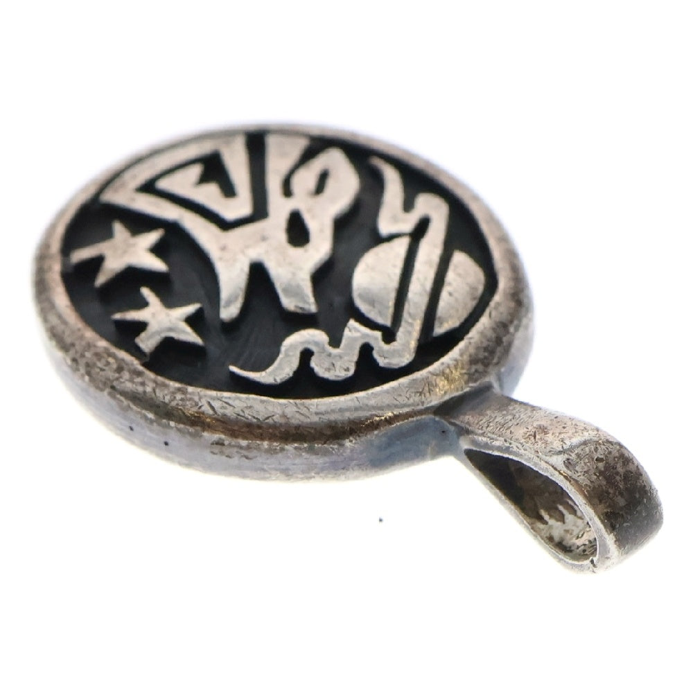 INDIAN JEWELRY(インディアンジュエリー) HOPI CW ホピ族 シェリル ワッズワース オーバーレイ リバーシブル ペンダント ネックレストップ シルバー