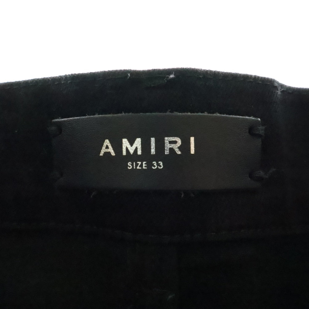AMIRI(アミリ) クラッシュ加工 ジップフライ デニム スキニーパンツ ブラック