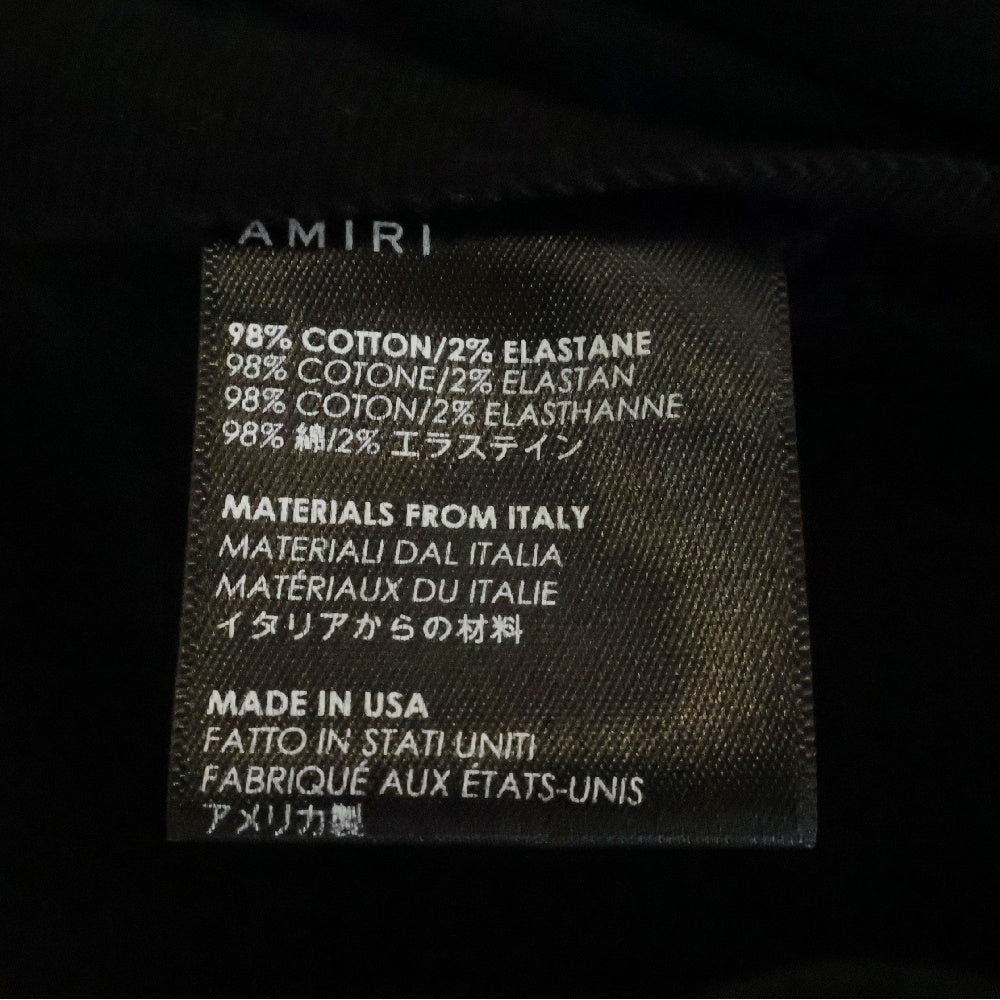 AMIRI(アミリ) クラッシュ加工 ジップフライ デニム スキニーパンツ ブラック