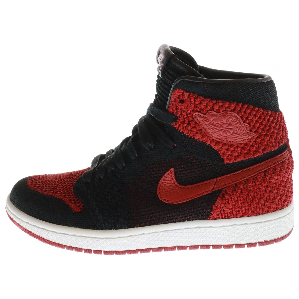 NIKE(ナイキ) AIR JORDAN 1 RET HI FLYKNIT BG エアジョーダンワン フライニットハイカットスニーカー ブラック レッド US6Y/24cm 919702-001 レディース