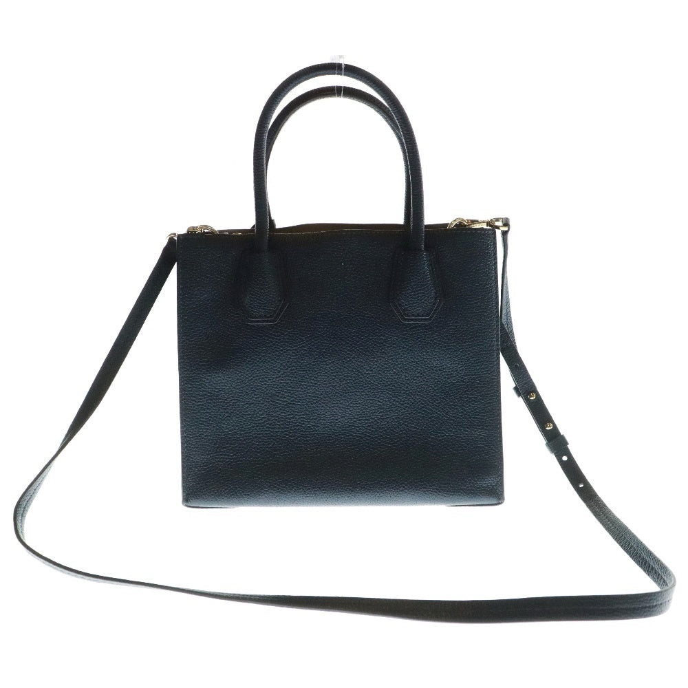 MICHAEL KORS(マイケルコース) スクエア レザー ハンド バッグ ネイビー レディース