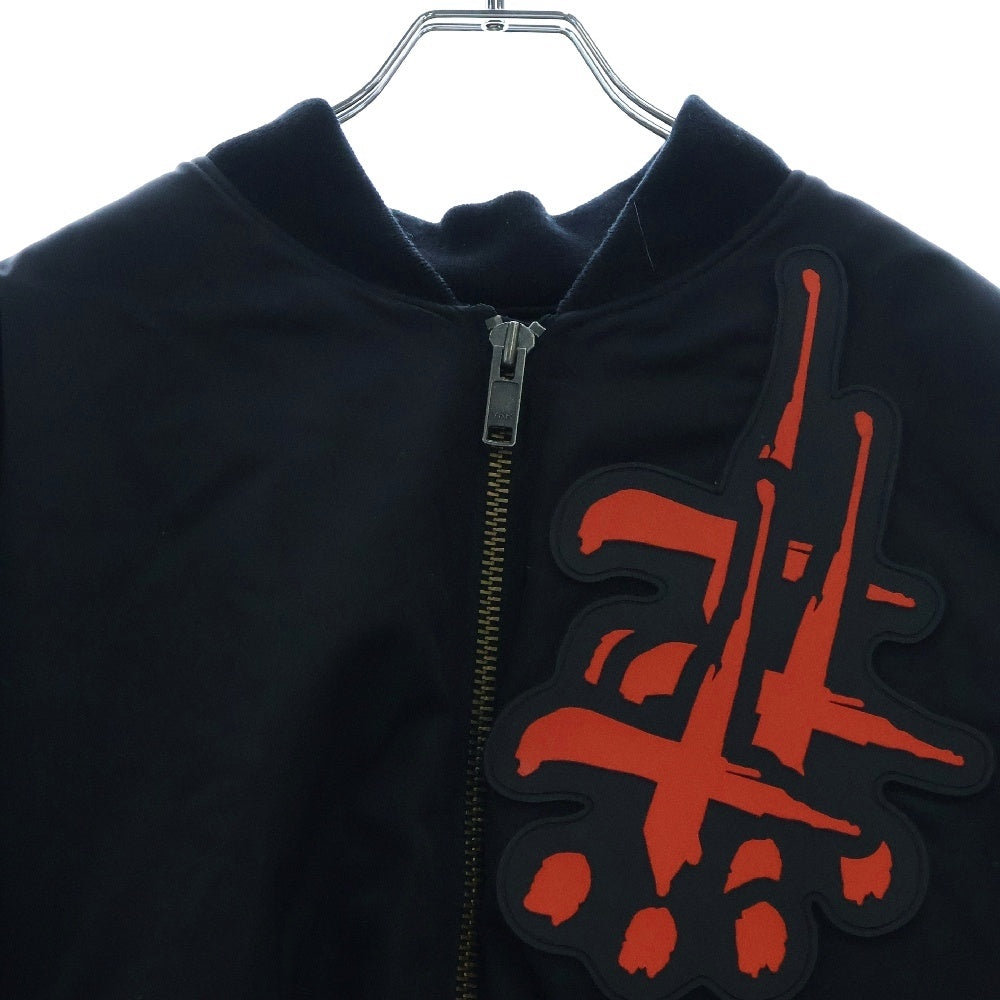 cvtvlist(カタリスト) CTLS Rubber Logo Riders MA-1 ラバーロゴ オーバーサイズ ボンバージャケット ブラック 2101110101