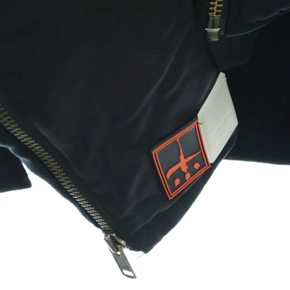 cvtvlist(カタリスト) CTLS Rubber Logo Riders MA-1 ラバーロゴ オーバーサイズ ボンバージャケット ブラック 2101110101