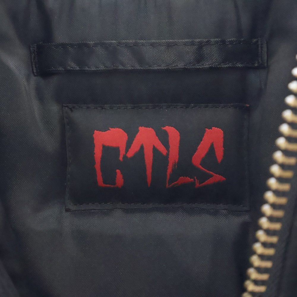 cvtvlist(カタリスト) CTLS Rubber Logo Riders MA-1 ラバーロゴ オーバーサイズ ボンバージャケット ブラック 2101110101