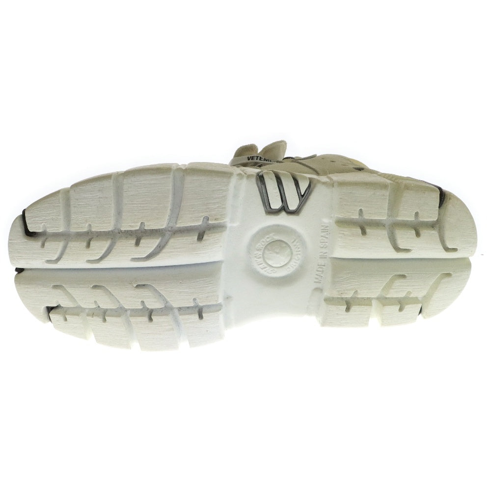 VETEMENTS(ヴェトモン) 23SS × NEW ROCK PLATFORM SNEAKERS ニューロック プラットフォーム 厚底 ローカットスニーカー ホワイト UA53SN200W