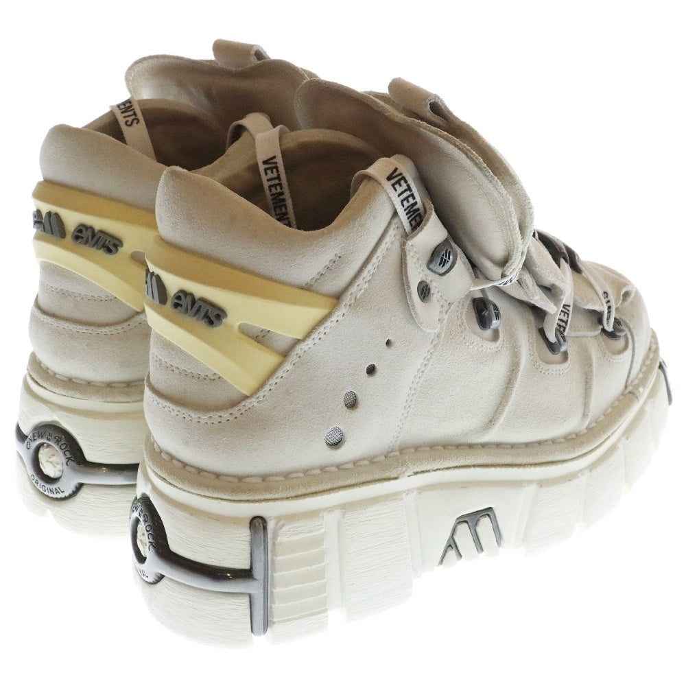 VETEMENTS(ヴェトモン) 23SS × NEW ROCK PLATFORM SNEAKERS ニューロック プラットフォーム 厚底 ローカットスニーカー ホワイト UA53SN200W
