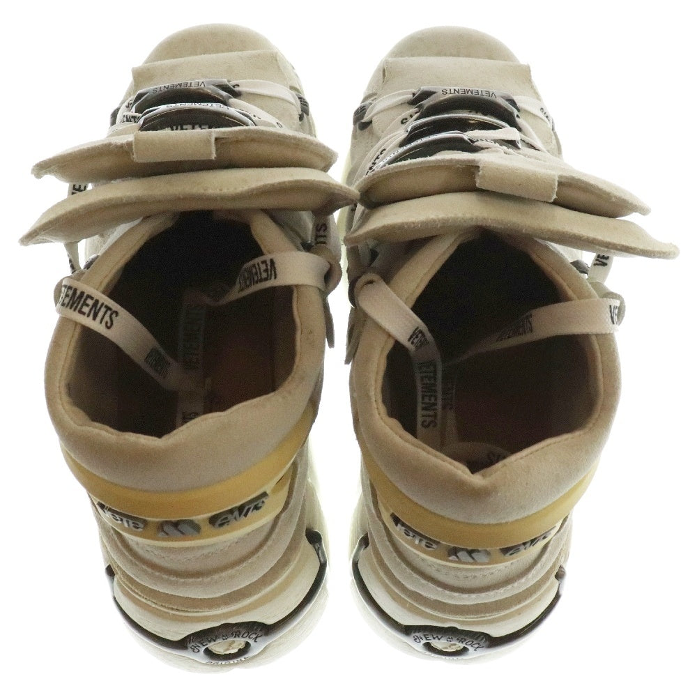 VETEMENTS(ヴェトモン) 23SS × NEW ROCK PLATFORM SNEAKERS ニューロック プラットフォーム 厚底 ローカットスニーカー ホワイト UA53SN200W