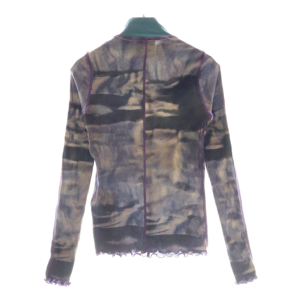 DIESEL(ディーゼル) Turtle Neck Camo Knitwear T-Swainy タートルネック カモニットシャツ ブルー レディース A06640
