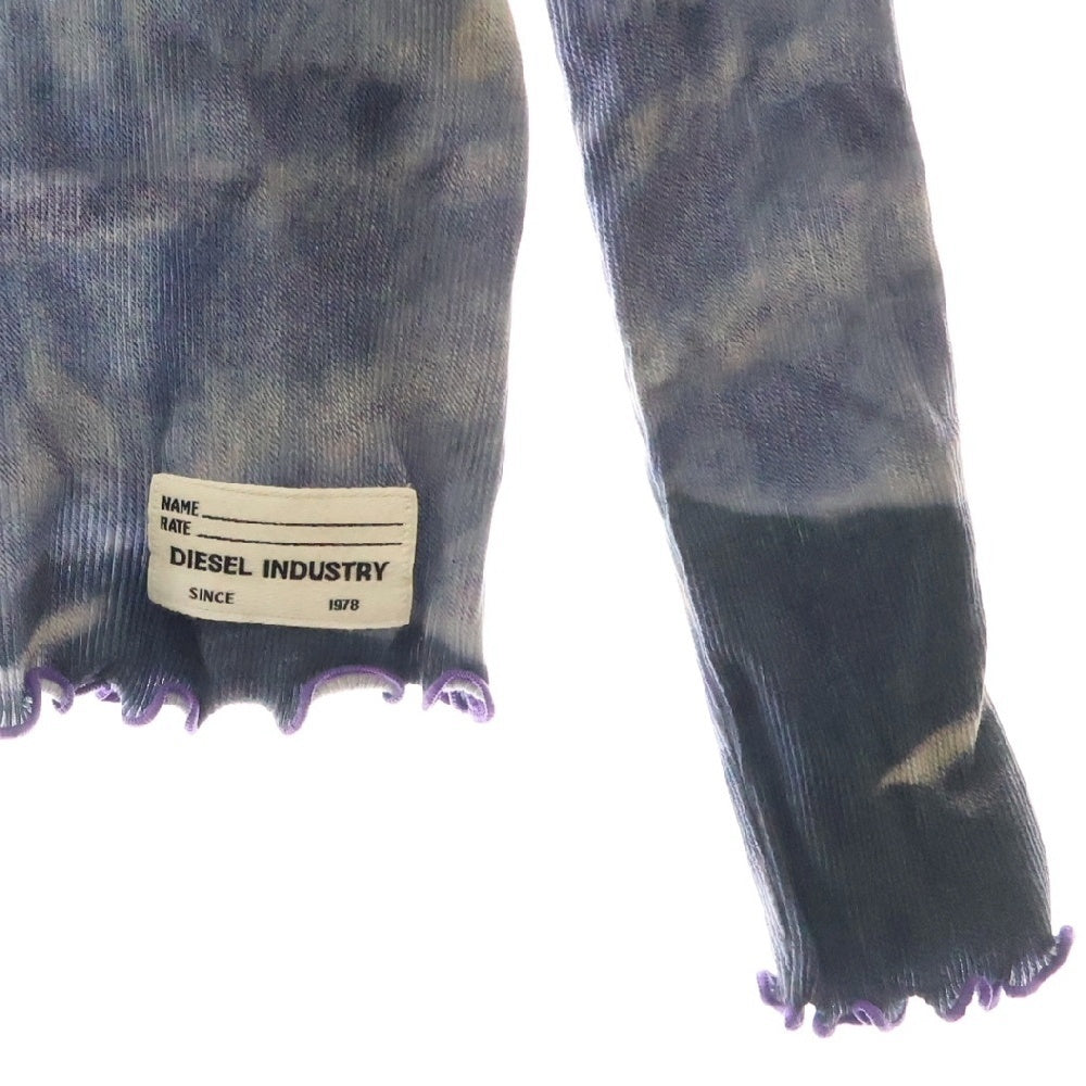 DIESEL(ディーゼル) Turtle Neck Camo Knitwear T-Swainy タートルネック カモニットシャツ ブルー レディース A06640