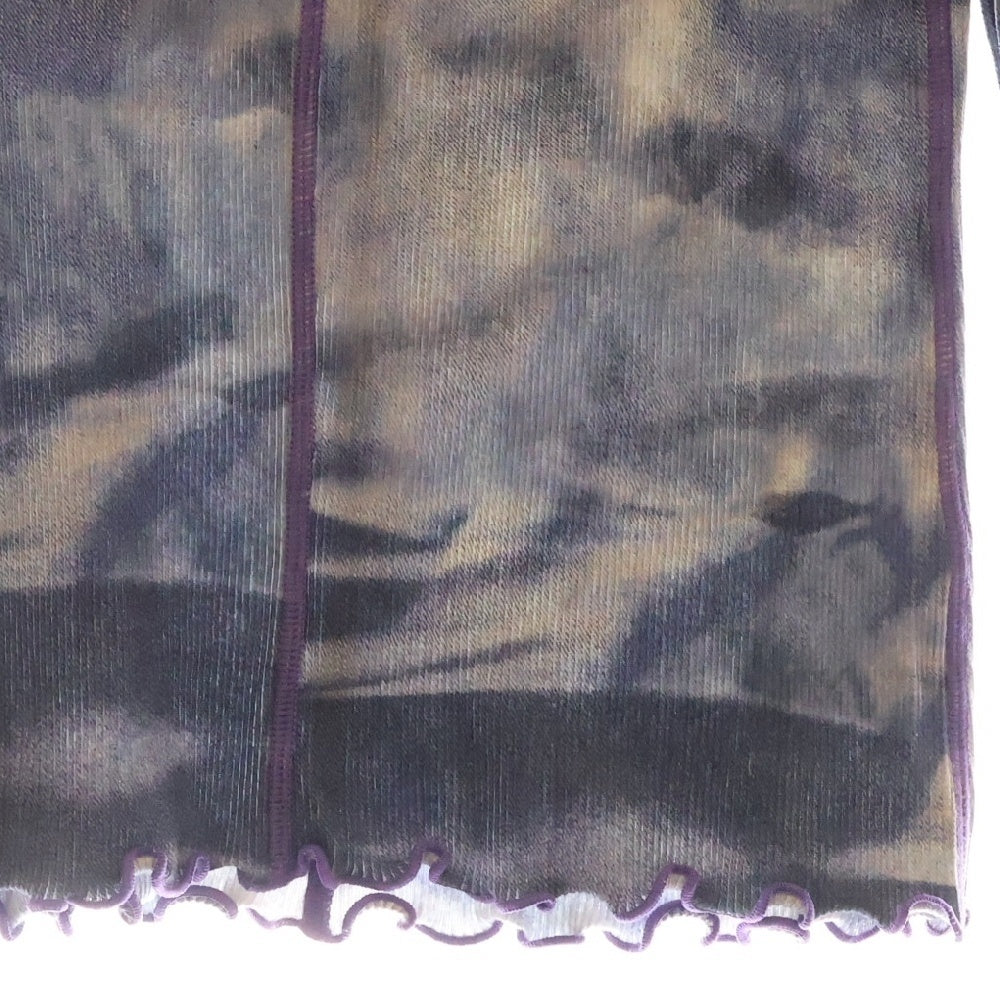 DIESEL(ディーゼル) Turtle Neck Camo Knitwear T-Swainy タートルネック カモニットシャツ ブルー レディース A06640