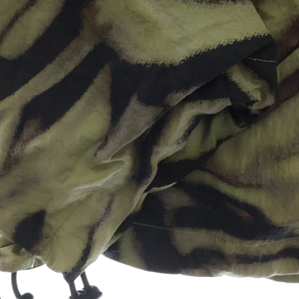 DIESEL(ディーゼル) 24SS J-LEOPOLD-ZEBRA レオパード ゼブラ フーデッドジャケット マウンテンパーカー 総柄 カーキ A13376