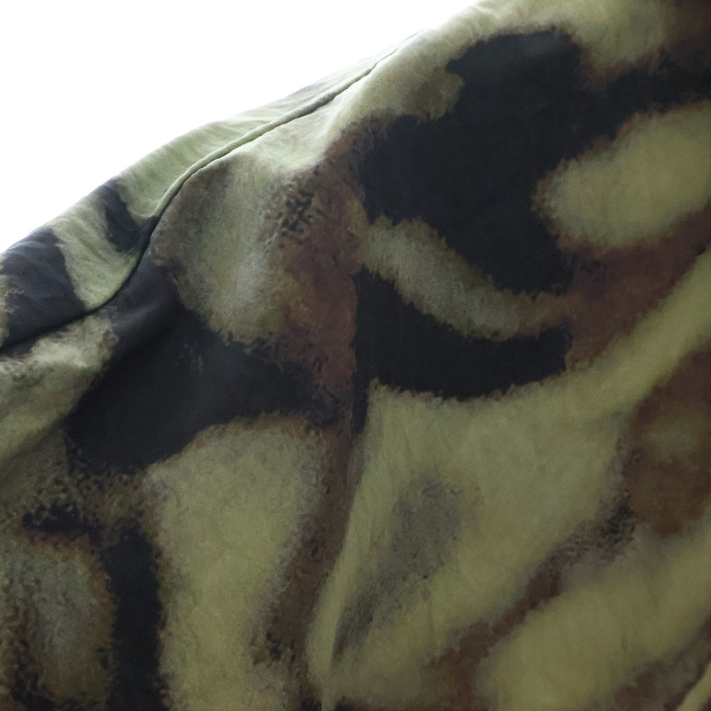DIESEL(ディーゼル) 24SS J-LEOPOLD-ZEBRA レオパード ゼブラ フーデッドジャケット マウンテンパーカー 総柄 カーキ A13376