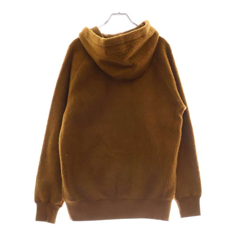 DIESEL(ディーゼル) S-RUMMES パッチデザイン ジップアップ ボアフリース フーディ パーカー ブラウン A08934