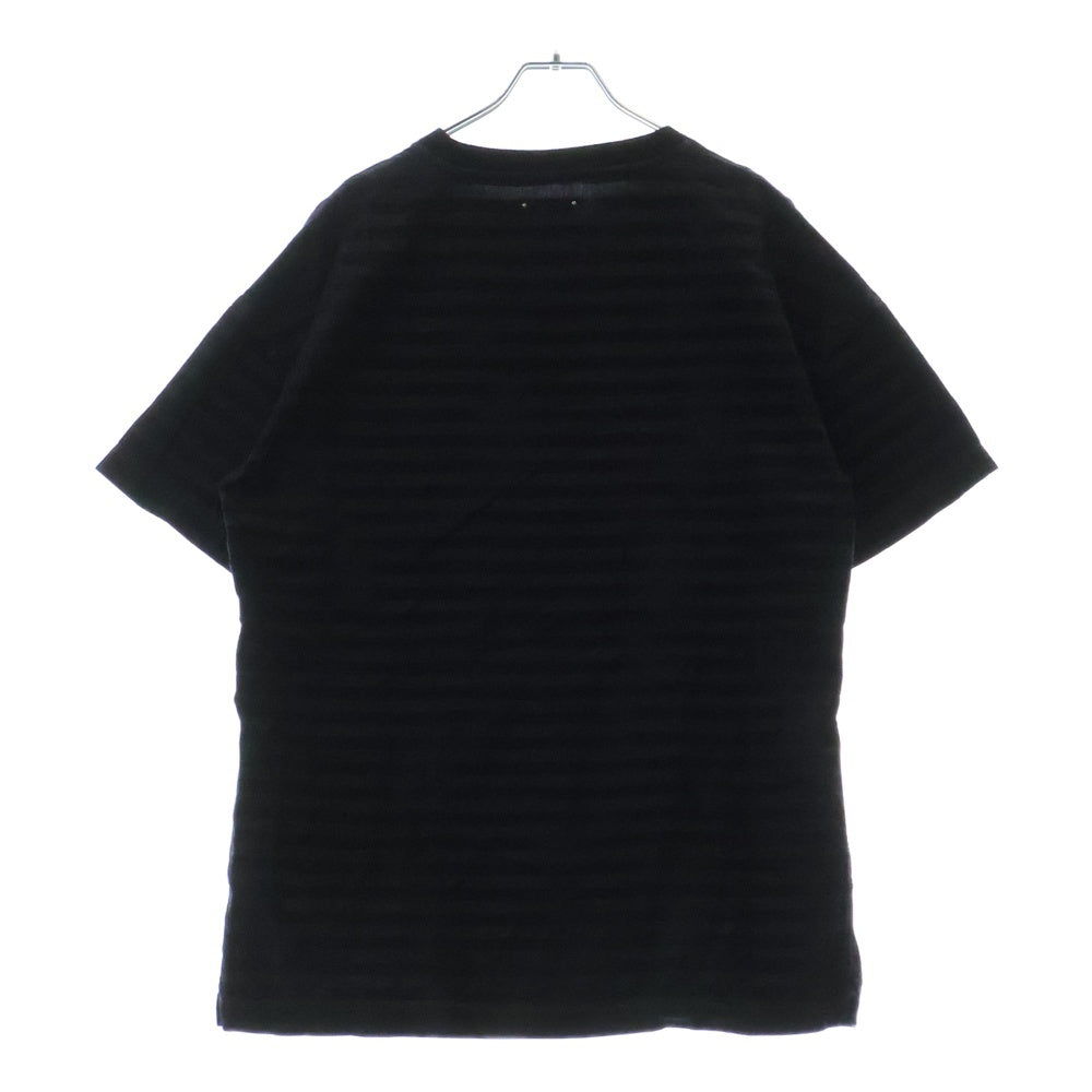 MINEDENIM(マインデニム) SAMPLE サンプル ボーダーデザイン ポケット 半袖Tシャツ カットソー ネイビー