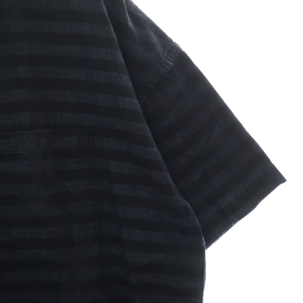 MINEDENIM(マインデニム) SAMPLE サンプル ボーダーデザイン ポケット 半袖Tシャツ カットソー ネイビー