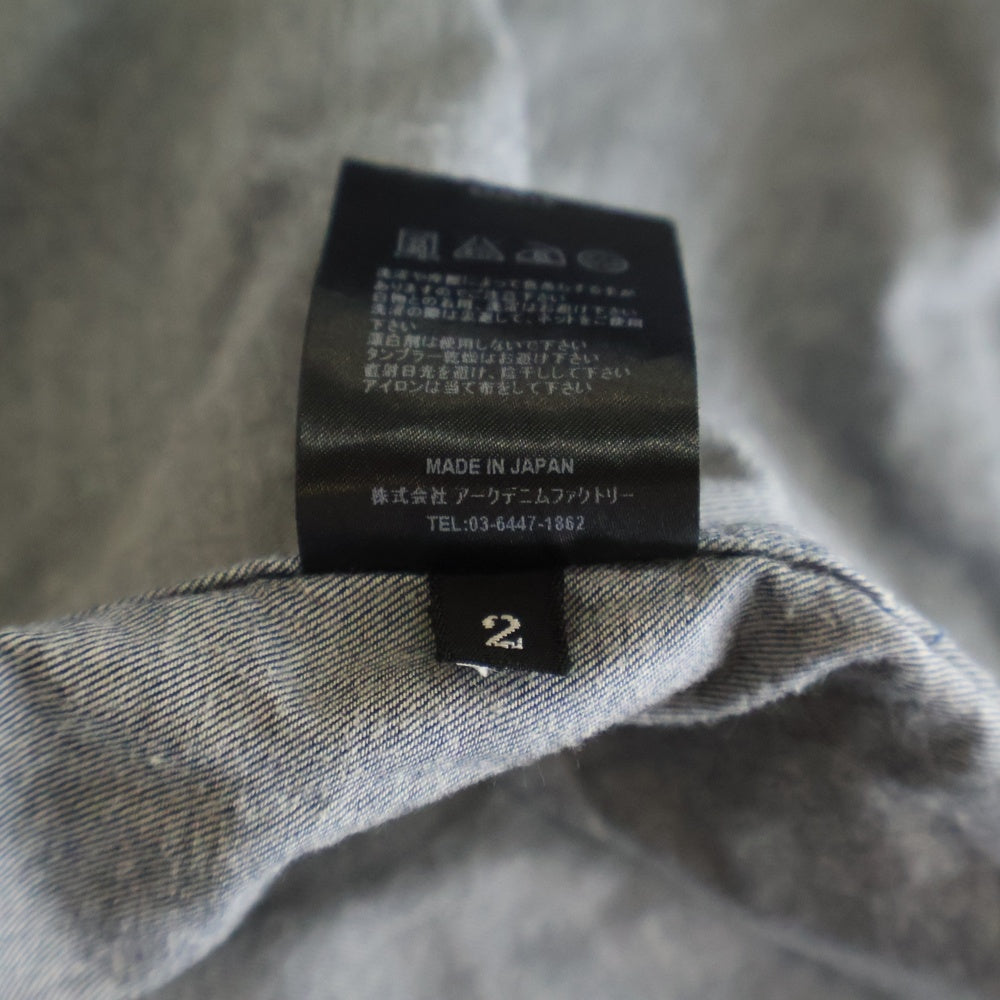 MINEDENIM(マインデニム) SAMPLE サンプル ボーダーデザイン ポケット 半袖Tシャツ カットソー ネイビー