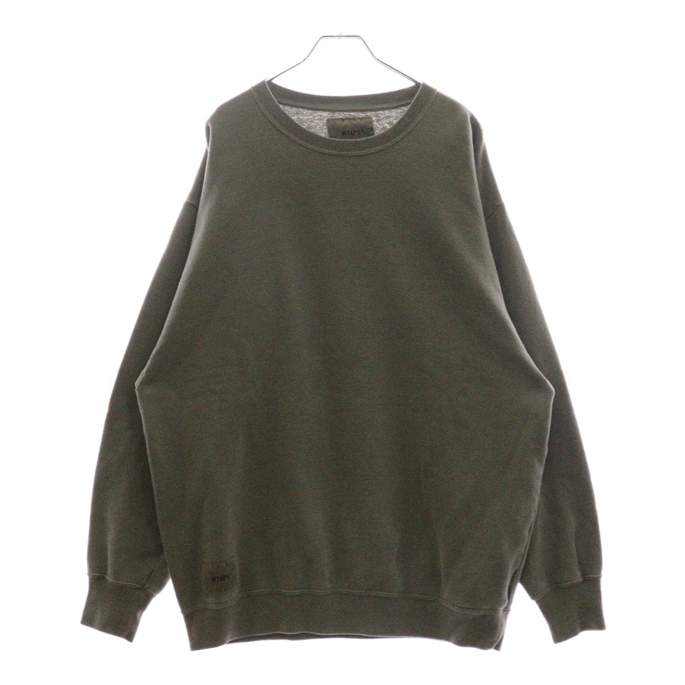 WTAPS(ダブルタップス) ALL 03 SWEATER Olive Drab クルーネックスウェットトレーナー オリーブドラブ グレー 232ATDT-CSM26