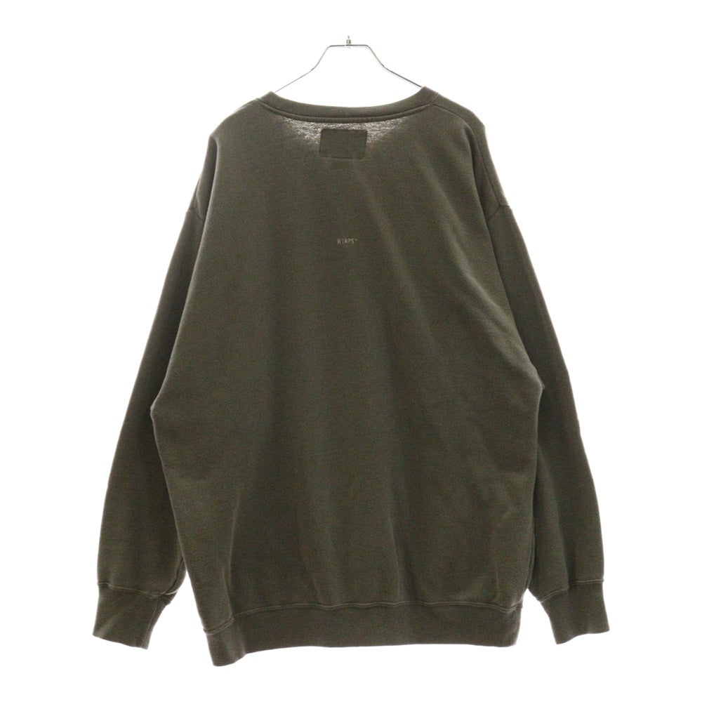 WTAPS(ダブルタップス) ALL 03 SWEATER Olive Drab クルーネックスウェットトレーナー オリーブドラブ グレー 232ATDT-CSM26