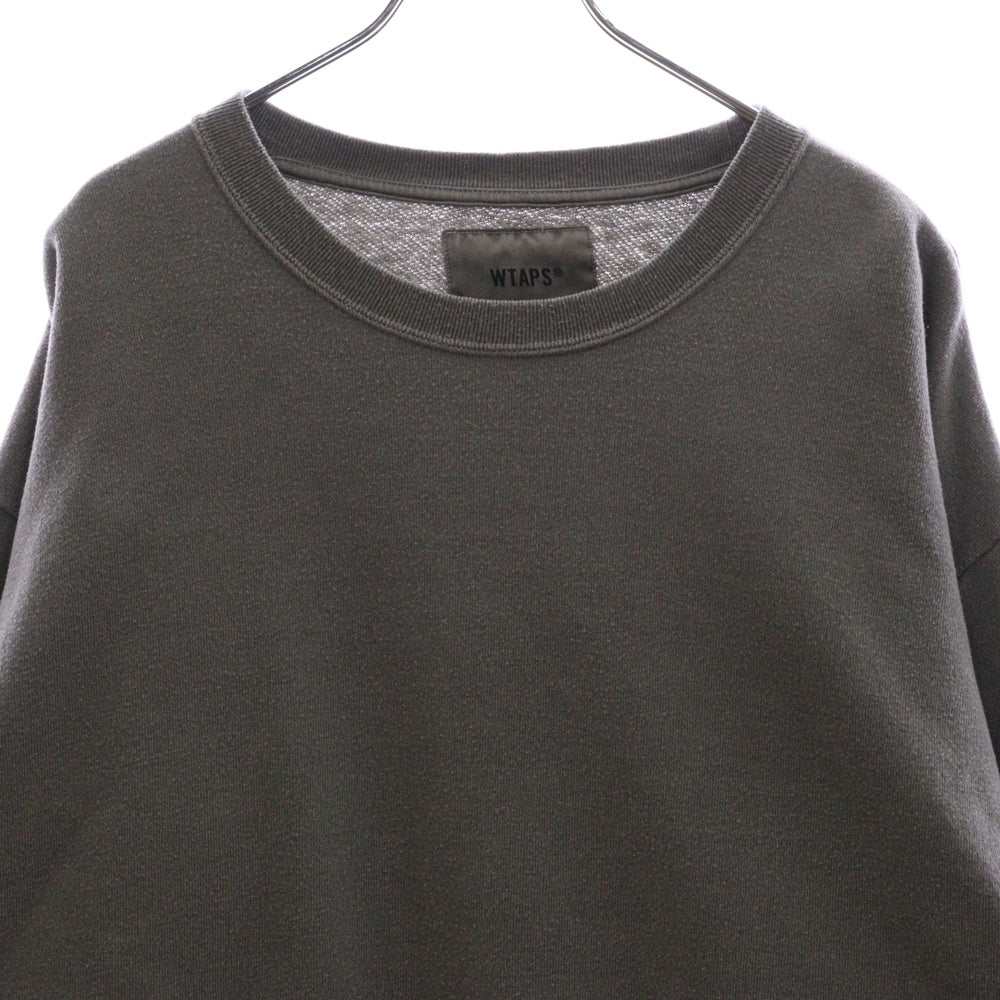 WTAPS(ダブルタップス) ALL 03 SWEATER Olive Drab クルーネックスウェットトレーナー オリーブドラブ グレー 232ATDT-CSM26