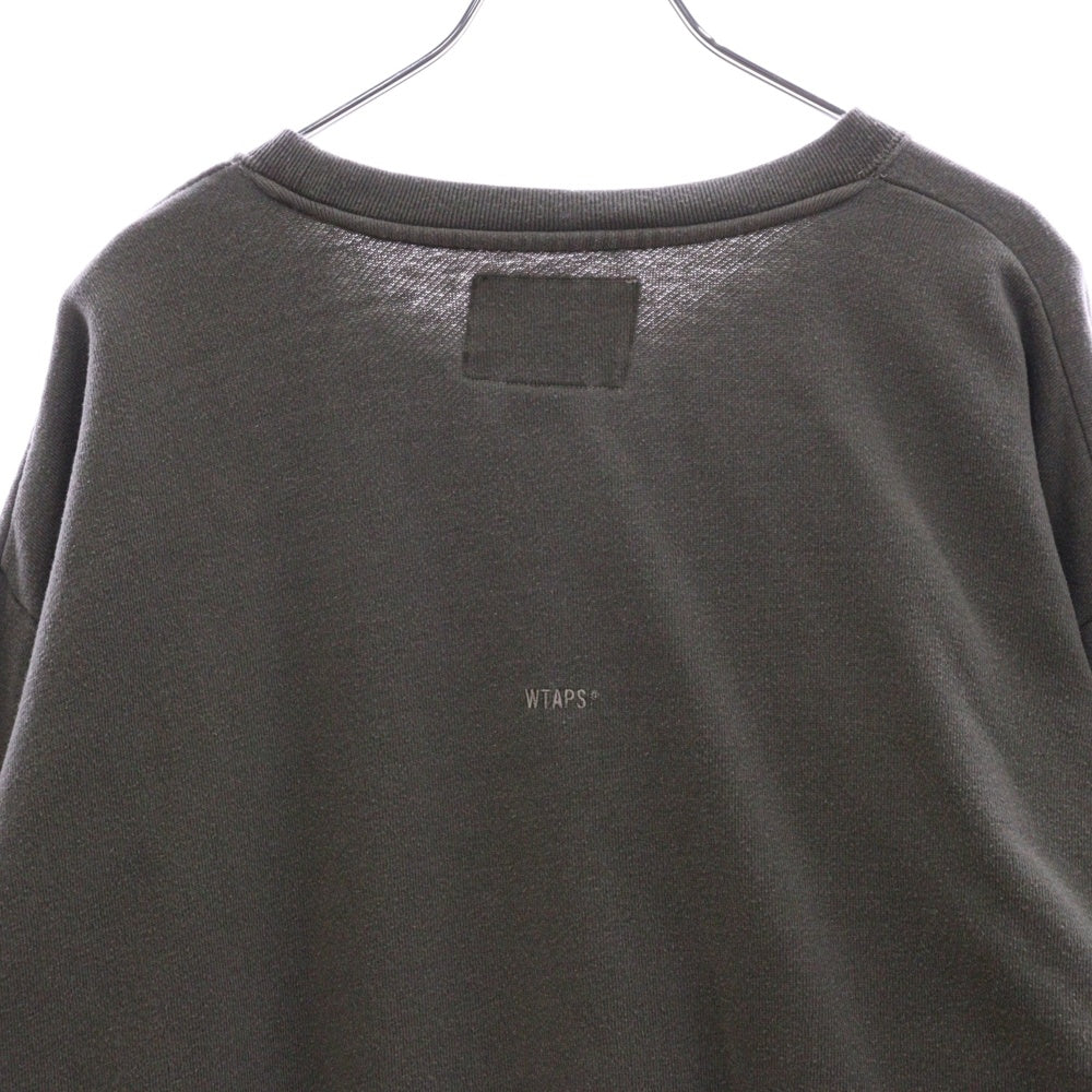 WTAPS(ダブルタップス) ALL 03 SWEATER Olive Drab クルーネックスウェットトレーナー オリーブドラブ グレー 232ATDT-CSM26