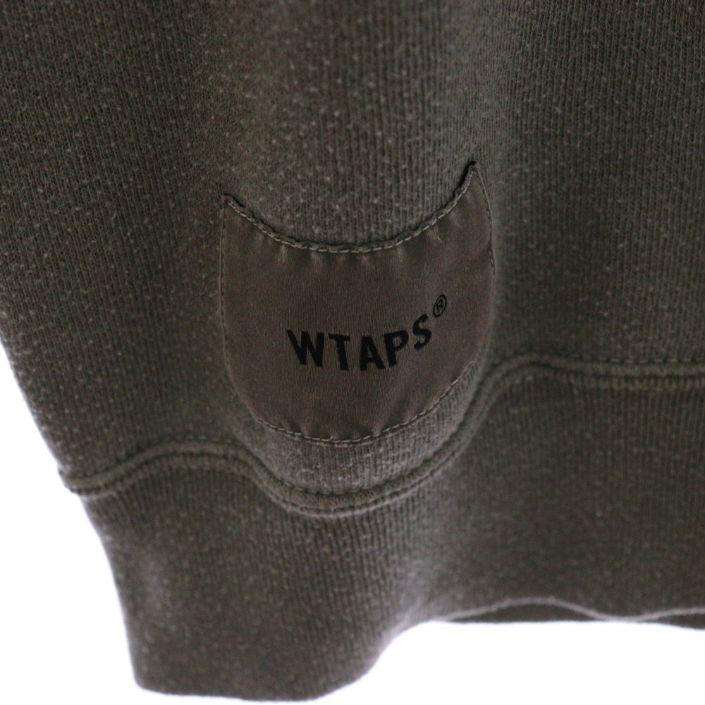 WTAPS(ダブルタップス) ALL 03 SWEATER Olive Drab クルーネックスウェットトレーナー オリーブドラブ グレー 232ATDT-CSM26